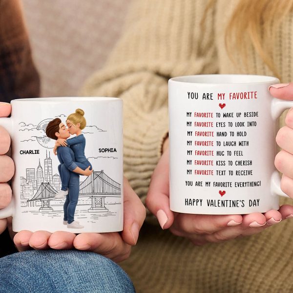 You Are My Favorite Everything Romantic Couple - Personalized Mug - Heartfelt Valentine's Day Gift for Her, for Him