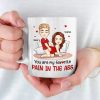 You Are My Favorite Pain In The Peach - Couple Personalized Custom Mug - Gift For Husband Wife, Anniversary