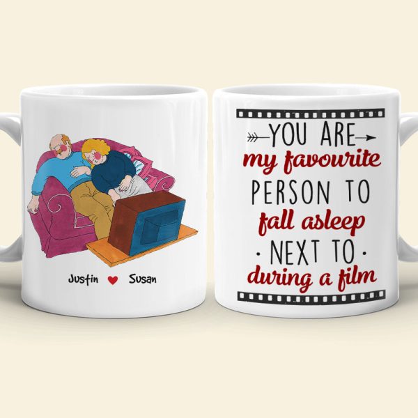 You Are My Favorite Person To Fall Asleep Next To, Couple Gift, Personalized Mug, Sleepy Couple Mug