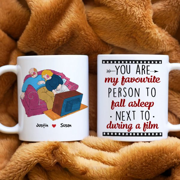You Are My Favorite Person To Fall Asleep Next To, Couple Gift, Personalized Mug, Sleepy Couple Mug