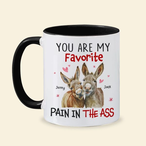You Are My Favorite- Personalized Accent Mug- Couple Gift- Donkey Couple