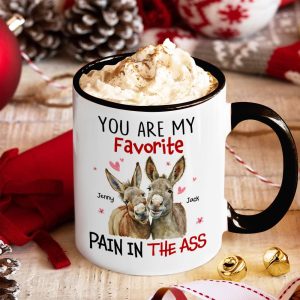 You Are My Favorite- Personalized Accent Mug- Couple Gift- Donkey Couple