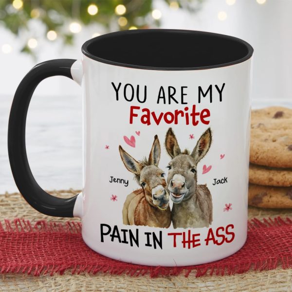 You Are My Favorite- Personalized Accent Mug- Couple Gift- Donkey Couple