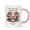 You Are My Otter Half Cute Otter Couple Personalized Mug, Unique Gift For Couples, For Her, For Him
