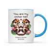 You Are My Otter Half Cute Otter Couple Personalized Mug, Unique Gift For Couples, For Her, For Him