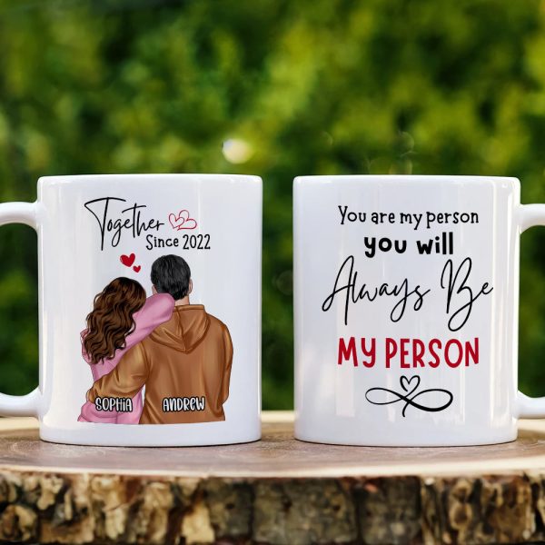 You Are My Person Personalized White Mug, Couple Gift