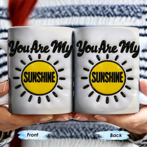 You Are My Sunshine, Sun and Rays - Personalized Custom Coffee Mug - GRK042_MG