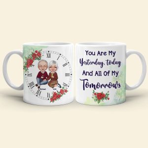 You Are My Yesterday, Today And All Of My Tomorrows Personalized Couple Mug, Gift For Couple