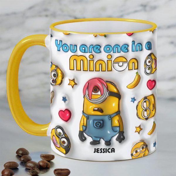 You Are One In A Million - Personalized 3D Inflated Effect Accent Mug - Gift For Yellow Monster Fan HH01