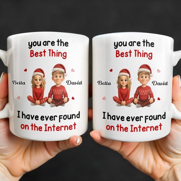You Are The Best Thing I Have Ever Found, Cartoon Couple - Personalized Custom Coffee Mug - CPL789_MG