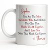 You Are The Most Incredible Wife And Mother Heart - Personalized Custom Coffee Mug - WIF067_MG