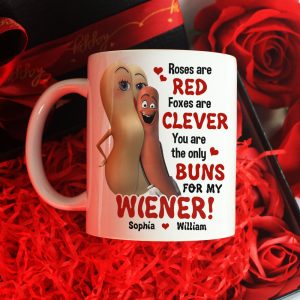 You Are The Only Buns For My Wiener Personalized Mug, Couple Gift