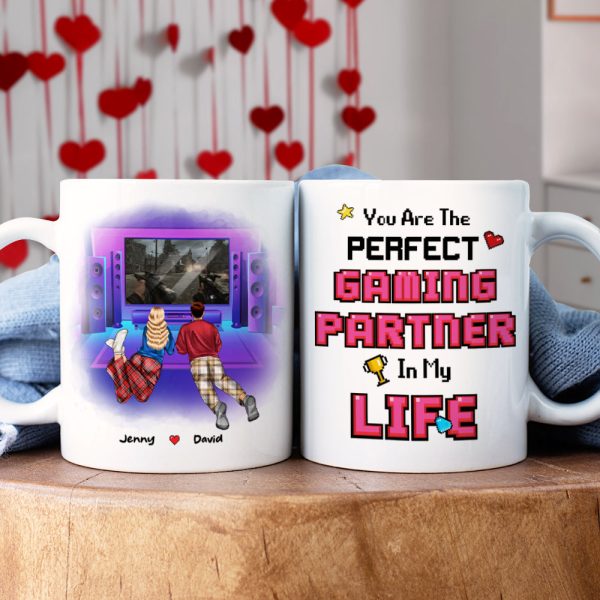 You Are The Perfect Gaming Partner In My Life, Couple Gift, Personalized Mug, Gamer Couple Mug