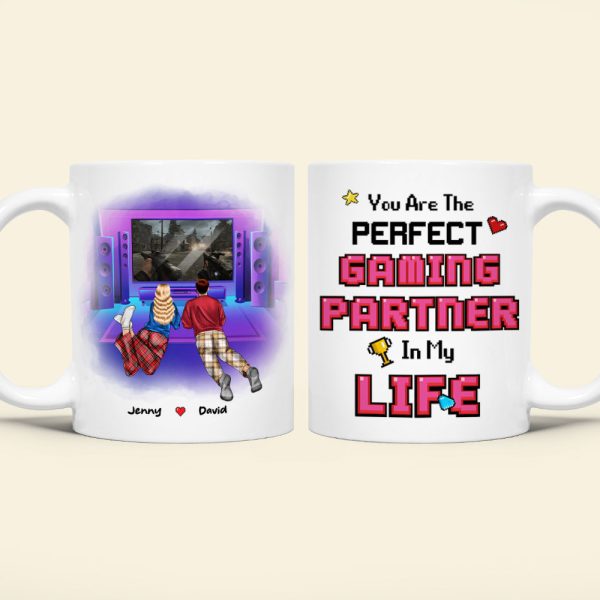 You Are The Perfect Gaming Partner In My Life, Couple Gift, Personalized Mug, Gamer Couple Mug