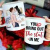 You Bring Out The Slut In Me, Personalized Coffee Mug, Naughty Couples Mug - Funny Gift For Couple
