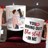 You Bring Out The Slut In Me, Personalized Coffee Mug, Naughty Couples Mug - Funny Gift For Couple