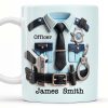 You Did It! Congratulations, Police Badge And Cap - Personalized Custom Coffee Mug - GRAD295_MG