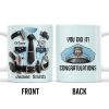 You Did It! Congratulations, Police Badge And Cap - Personalized Custom Coffee Mug - GRAD295_MG
