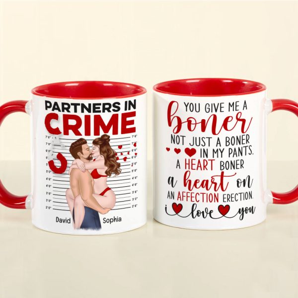 You Give Me A Boner- Gift For Couple-Personalized Coffee Mug