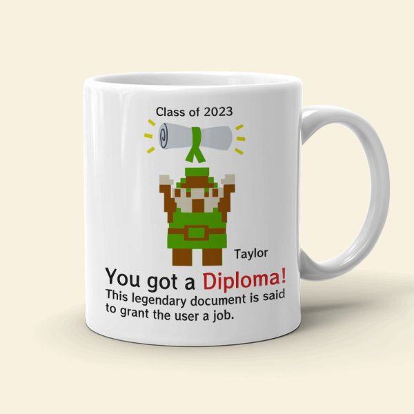 You Got A Diploma 01QHDT030723 Personalized Coffee Mug, The Best Graduation Gift
