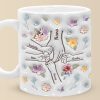 You Hold My Hand, Also My Heart - Family Personalized Custom 3D Inflated Effect Printed Mug - Gift For Mom, Grandma