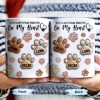 You Left Paw Prints On My Heart, Paw Prints and Custom Names - Personalized Custom Coffee Mug - PME059_MG