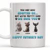 You May Have Adopted Us But We're Pretty Sure We Own You, Cats and Text - Personalized Custom Coffee Mug - CAT032_MG