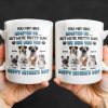 You May Have Adopted Us... But We're Pretty Sure We Own You, Dogs and Paws - Personalized Custom Coffee Mug - DOG045_MG