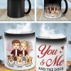 You Me And Our Dogs - Personalized Color Changing Mug - Gift For Couples, Husband Wife