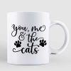 You Me And The Cats Sitting Couple Personalized Mug