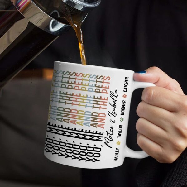 You Me And The Dog Cat Hidden Message - Personalized Mug