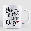You & Me And The Dogs Back View Couple Personalized Mug
