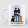 You Me & The Dogs Couple Back View Standing Personalized Mug