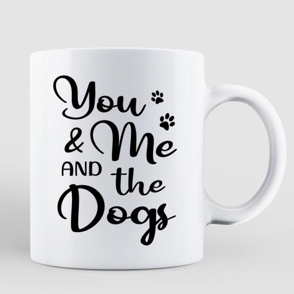 You Me & The Dogs Couple Back View Standing Personalized Mug
