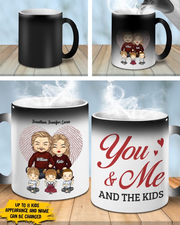 You Me & The Kids - Personalized Color Changing Mug - Gift For Couples, Husband Wife
