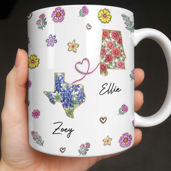 You Seriously Live Too Damn Far From Me, Flowers And Heart - Personalized Custom Coffee Mug - BST538_MG