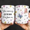 You Seriously Live Too Damn Far From Me, Flowers And Heart - Personalized Custom Coffee Mug - BST538_MG