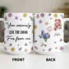 You Seriously Live Too Damn Far From Me, Flowers And Heart - Personalized Custom Coffee Mug - BST538_MG