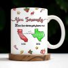 You Seriously Live Too Damn Far From Me, Heart And Maps - Personalized Custom Coffee Mug - BST328_MG
