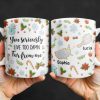 You Seriously Live Too Far, Countries Map And Hearts Design - Personalized Custom Coffee Mug - BST422_MG
