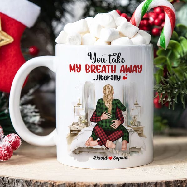 You Take My Breath Away, Gift For Couple, Personalized Mug, Funny Couple Mug, Christmas Gift