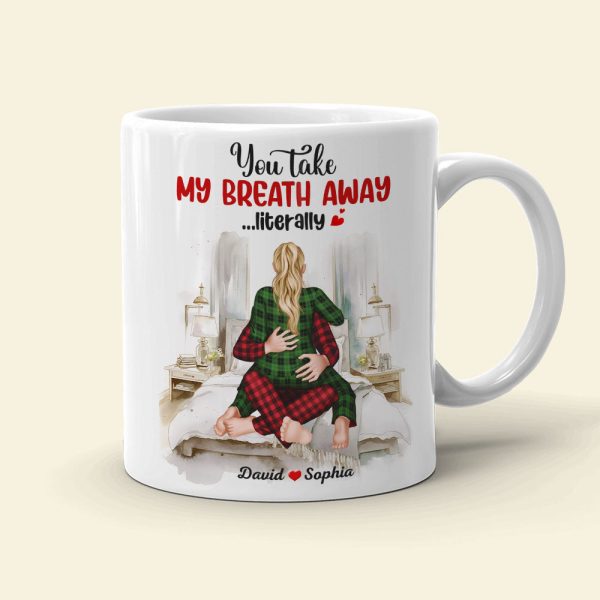 You Take My Breath Away, Gift For Couple, Personalized Mug, Funny Couple Mug, Christmas Gift