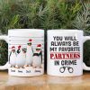 You Will Always Be My Favorite Partners In Crime Personalized Penguin Besties Mug, Christmas Gift