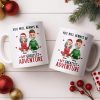 You Will Always Be My Greatest Adventure With Hearts And Santa Hats - Personalized Custom Coffee Mug - CPL1035_MG