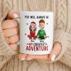 You Will Always Be My Greatest Adventure With Hearts And Santa Hats - Personalized Custom Coffee Mug - CPL1035_MG