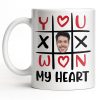 You Won My Heart With Tic-Tac-Toe And Hearts - Personalized Custom Coffee Mug - CPL1346_MG