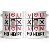 You Won My Heart With Tic-Tac-Toe And Hearts - Personalized Custom Coffee Mug - CPL1346_MG