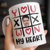 You Won My Heart With Tic-Tac-Toe And Hearts - Personalized Custom Coffee Mug - CPL1346_MG