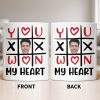 You Won My Heart With Tic-Tac-Toe And Hearts - Personalized Custom Coffee Mug - CPL1346_MG