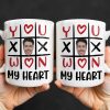 You Won My Heart With Tic-Tac-Toe And Hearts - Personalized Custom Coffee Mug - CPL1346_MG